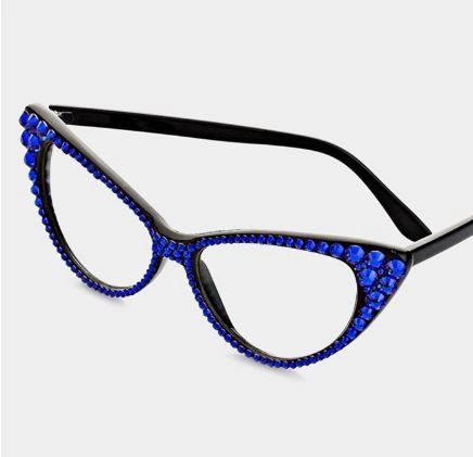 Fashion Crystal Eyewear-Blue