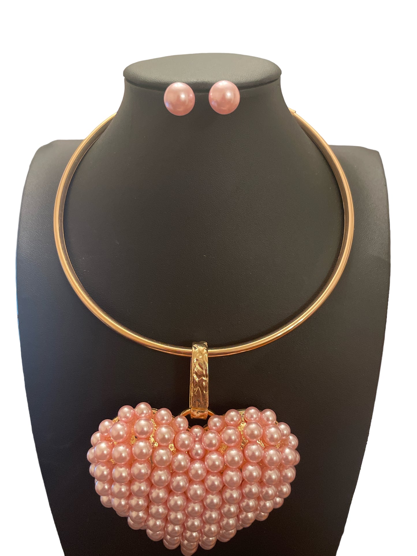 Pearl Heart Necklace Set