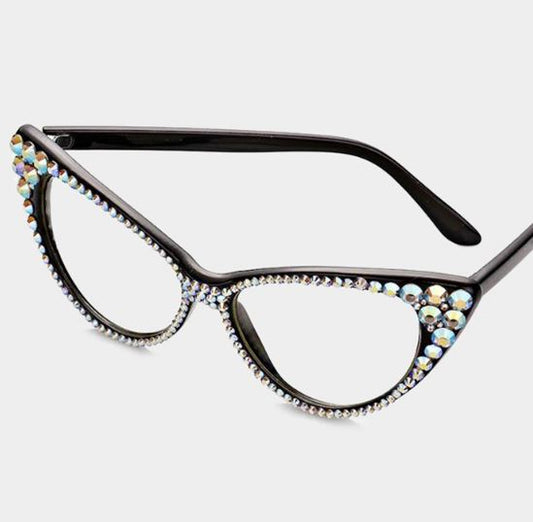 Fashion Crystal Eyewear- Black A/B