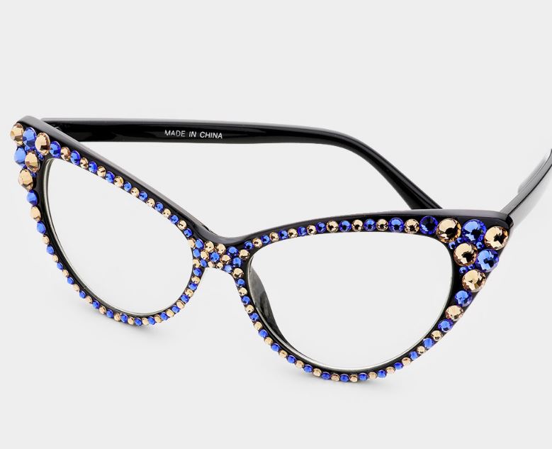 Fashion Crystal Eyewear-Sapphire/Topaz
