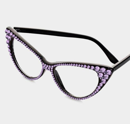 Fashion Crystal Eyewear-Violet