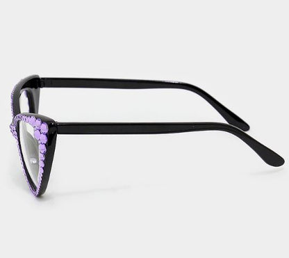 Fashion Crystal Eyewear-Violet