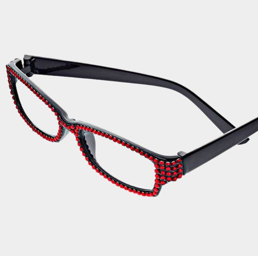 Rectangular Crystal Reading Glasses-Siam