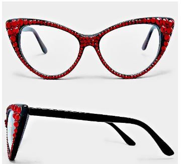 Fashion Crystal Eyewear-Red