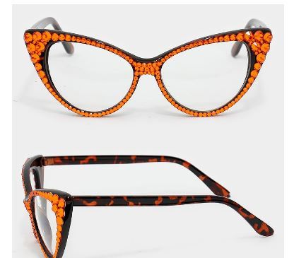 Fashion Crystal Eyewear-Orange