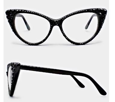 Fashion Crystal Eyewear-Black